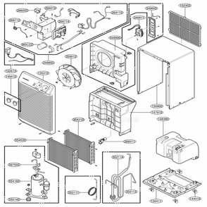 Main Diagram and Parts List for DH5010E AWYCKRT LG Air Conditioner