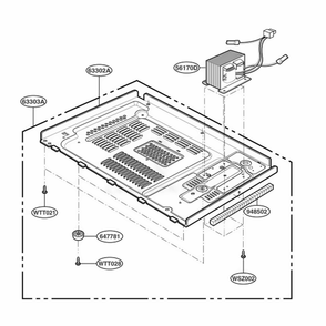 Base Plate Parts Diagram and Parts List for LMS1243SS CSBELCA LG Range