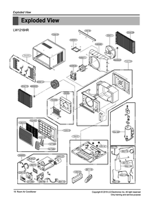 Diagram 1 Diagram and Parts List for W4NX12CNGED AT3AUSH LG Air Conditioner