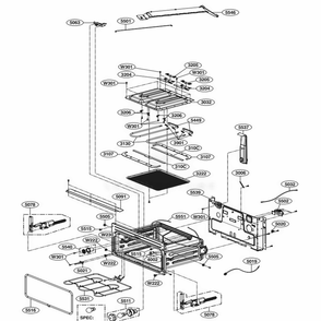 Upper Cavity Parts Diagram and Parts List for 96047 FBDLSEA LG Range