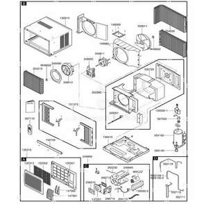 Part Location Diagram of 5239A10006D LG DUCT ASSEMBLY