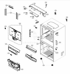 Case Part Diagram and Parts List for LRMDS3006D ASBCNA0 LG Refrigerator