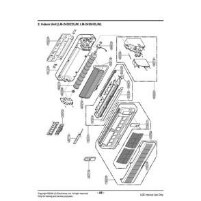 Section 1 Diagram and Parts List for LM-2430H2L AMB6CND LG Air Conditioner