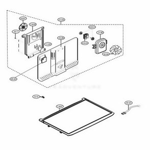 Freezer Parts Diagram and Parts List for LTCS24223B AWBCNA1 LG Refrigerator