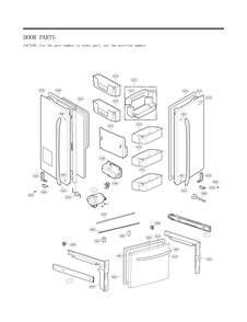 Door Parts Diagram and Parts List for GC-L288NSJF ASTCNA1 LG Refrigerator