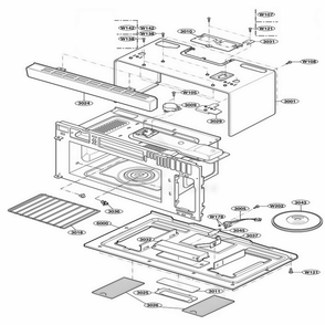 Oven Cavity Parts Diagram and Parts List for JMV8208AAW AWHEJEN LG Wall Oven