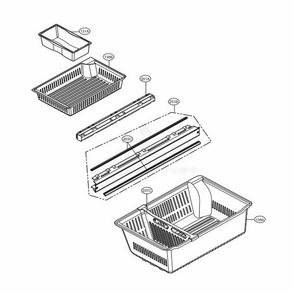 Freezer Parts Diagram and Parts List for 72493 ASTCSE0 LG Refrigerator