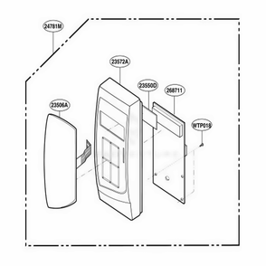 Control Panel Parts Diagram and Parts List for MA1020B CBKEGSE LG Wall Oven