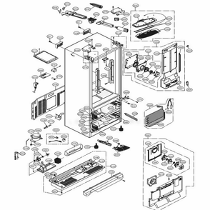 Case Parts Diagram and Parts List for 71072 ASWCSE4 LG Refrigerator