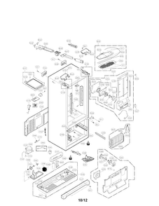 Case Parts Diagram and Parts List for LFX28978ST 01 LG Refrigerator