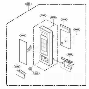 Part Location Diagram of 383EW5A094D LG PARTS ASSEMBLY