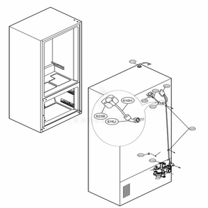 Valve And Water Tube Parts Diagram and Parts List for LFXS28968D ASBCNA3 LG Refrigerator