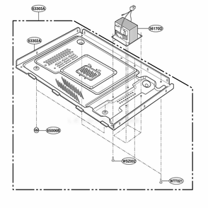 Base Plate Parts Diagram and Parts List for KCMS1555RWH CW1EKAD LG Wall Oven