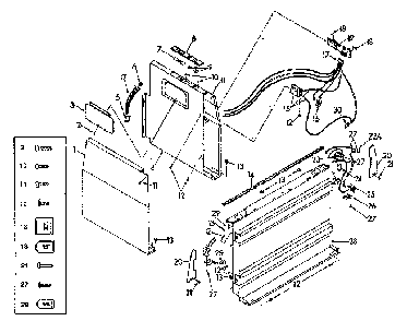 Shelf Module Diagram and Parts List for 2338498450  Kenmore Range Hood