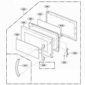 Part Location Diagram of 4890W1A021K LG WINDOW,GLASS