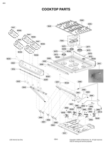 Cooktop Parts Diagram and Parts List for FG4753LS ASTELGA LG Range