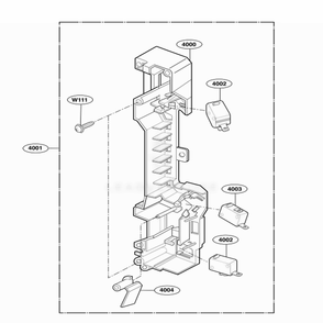 Latch Board Parts Diagram and Parts List for MH6150XLT ABSEWRP LG Range