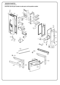 Door Parts Diagram and Parts List for GR-X268NSJL ASTCSE0 LG Refrigerator