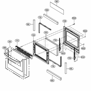 Lower Door Parts Diagram and Parts List for LDE4413BD ABDLLGA LG Range