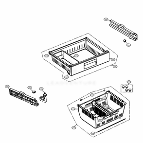Freezer Parts Diagram and Parts List for LFXS29626W ASWCNA1 LG Refrigerator