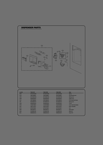 Dispenser Parts Diagram and Parts List for GR-L268LSTM ASTCSE0 LG Refrigerator