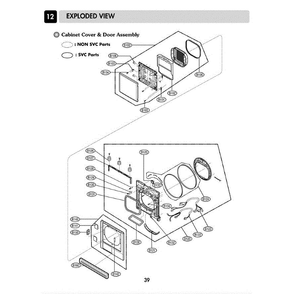 Section 2 Diagram and Parts List for DLEC733W AOWEEUS LG Dryer