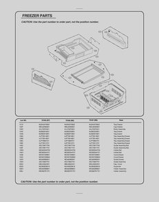 Freezer Parts Diagram and Parts List for GR-J298LKXM ASBCSE0 LG Refrigerator