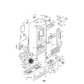 Case Diagram and Parts List for LRFD22850TT  LG Refrigerator