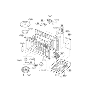 Interior 1 Diagram and Parts List for LMV2053ST 00 LG Microwave