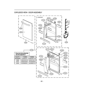 Section 3 Diagram and Parts List for LDF9810ST ASTEEUS LG Dishwasher