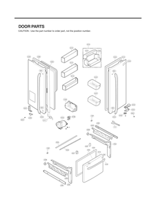 Door Parts Diagram and Parts List for GC-L258VQXD ASWCNA5 LG Refrigerator