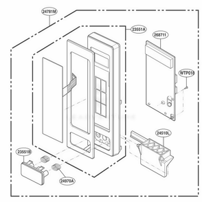 Controller Parts Diagram and Parts List for KCMS2055SSS CSTEKAD LG Wall Oven