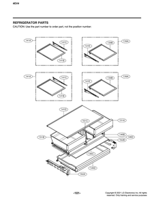 Refrigerator Parts Diagram and Parts List for GR-L228NSSM ASTCNAA LG Refrigerator