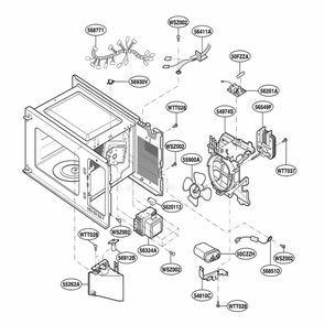 Interior Parts Diagram and Parts List for MS113YE MWEGSC LG Range