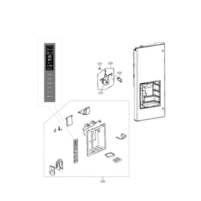 Dispenser Diagram and Parts List for LFX23961SB 00 LG Refrigerator