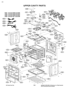Upper Cavity Parts Diagram and Parts List for WDEK9419S ASTLSGN LG Wall Oven