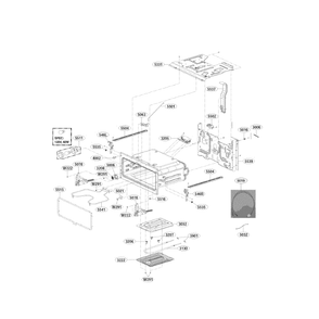 Lower Cavity Diagram and Parts List for LDE4415ST 00 LG Range