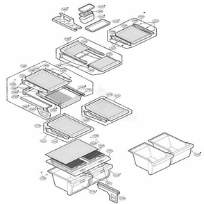 Refrigerator Parts Diagram and Parts List for 75252 ASWCSEF LG Refrigerator