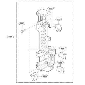 Latch Board Parts Diagram and Parts List for 62752 AWHESEA LG Microwave