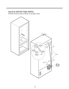Valve And Water Tube Parts Diagram and Parts List for GR-J31GHSJM ASBCNA1 LG Refrigerator