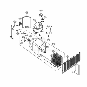 Mechanical Compartment Diagram and Parts List for LSSB2791ST ASTCNA0 LG Refrigerator