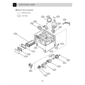 Section 3 Diagram and Parts List for DLEC733W AOWEEUS LG Dryer