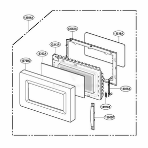 Part Location Diagram of 3806W2A007A LG DECOR,DOOR