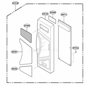 Part Location Diagram of 6638W2A355A LG MEMBRANE