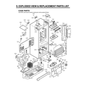 Section 1 Diagram and Parts List for LFC21770ST AST2LGA LG Refrigerator