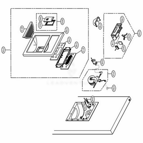 Dispenser Parts Diagram and Parts List for 79759 AWB5SER LG Refrigerator