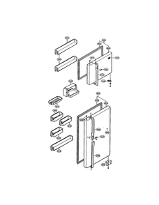Door And Shelves Diagram and Parts List for LRTB1821BK  LG Refrigerator