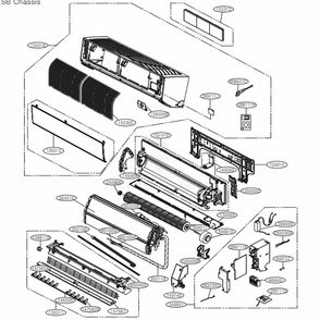 Sb Chassis Diagram and Parts List for ARNU093SBR4 ANCBLUS LG Air Conditioner