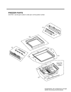 Freezer Parts Diagram and Parts List for GR-L24GHSJM ASTCNA2 LG Refrigerator