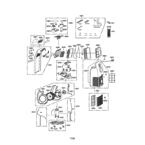 Air Conditioner Diagram and Parts List for LP1214GXR 00 LG Air Conditioner